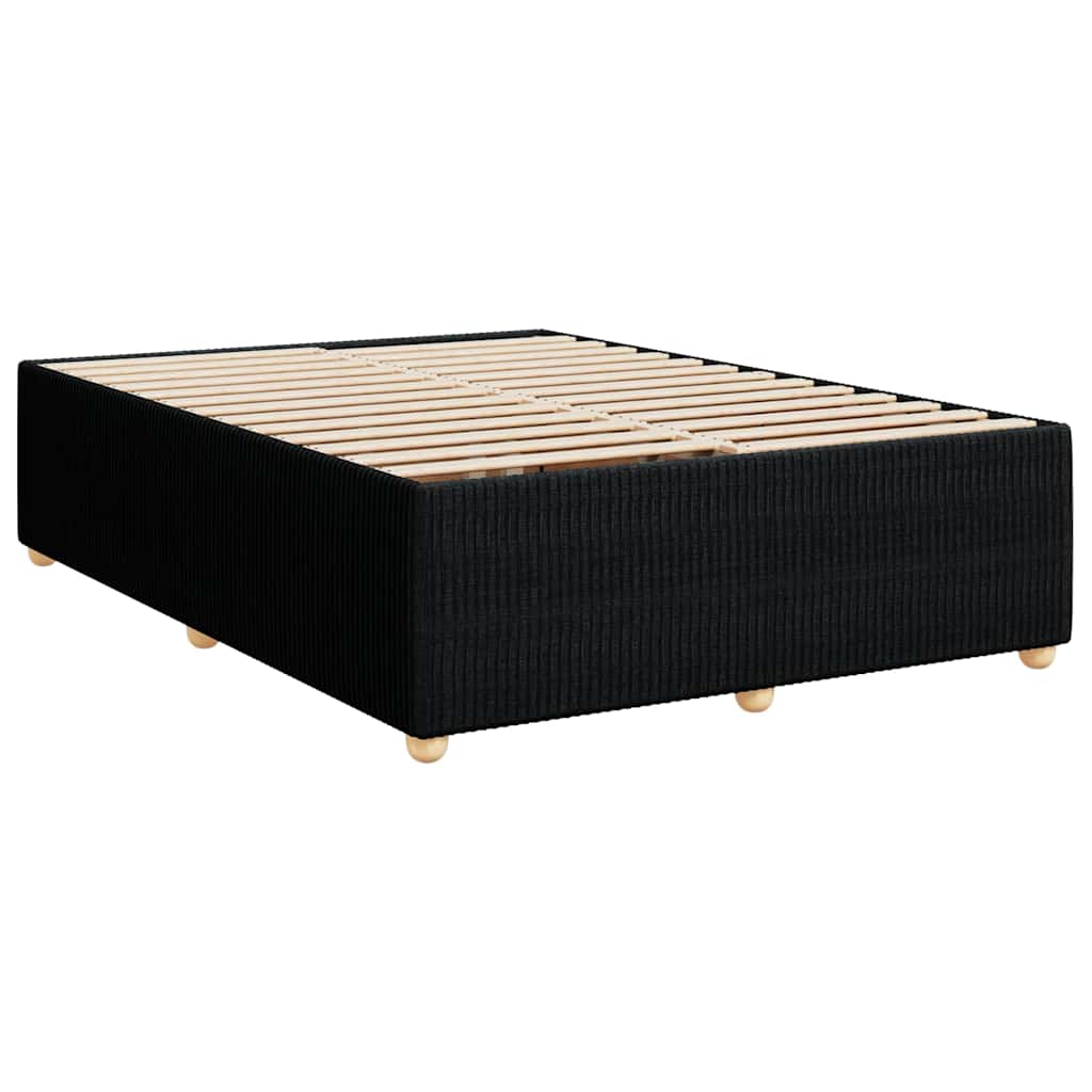 Boxspringbett mit Matratze Schwarz 160x200 cm Stoff