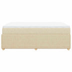 Boxspringbett mit Matratze Creme 160x200 cm Stoff