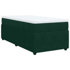 Boxspringbett mit Matratze Dunkelgrün 80x200 cm Samt
