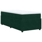 Boxspringbett mit Matratze Dunkelgrün 80x200 cm Samt