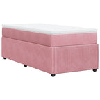 Boxspringbett mit Matratze Rosa 90x190 cm Samt