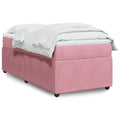 Boxspringbett mit Matratze Rosa 90x190 cm Samt