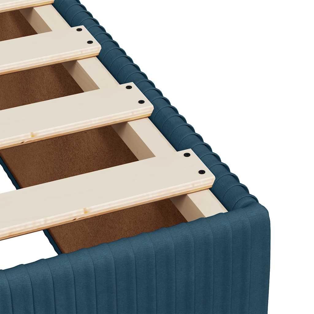 Boxspringbett mit Matratze Dunkelblau 90x200 cm Samt