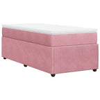 Boxspringbett mit Matratze Rosa 90x200 cm Samt