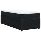 Boxspringbett mit Matratze Schwarz 100x200 cm Samt
