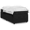 Boxspringbett mit Matratze Schwarz 100x200 cm Samt