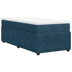 Boxspringbett mit Matratze Dunkelblau 100x200 cm Samt