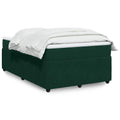 Boxspringbett mit Matratze Dunkelgrün 120x190 cm Samt