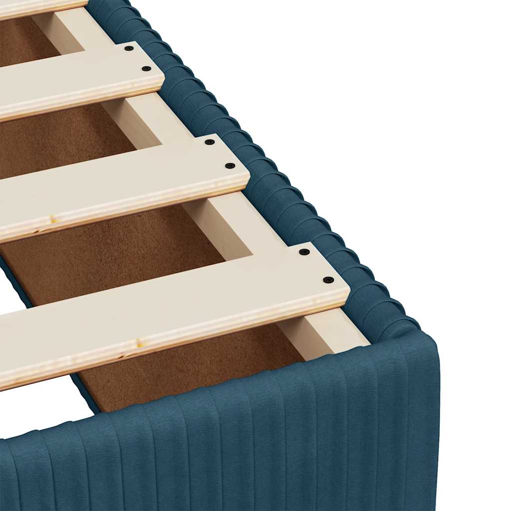 Boxspringbett mit Matratze Dunkelblau 120x200 cm Samt