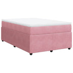 Boxspringbett mit Matratze Rosa 120x200 cm Samt