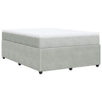 Boxspringbett mit Matratze Hellgrau 140x190 cm Samt