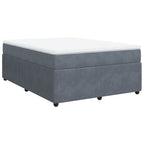 Boxspringbett mit Matratze Dunkelgrau 140x190 cm Samt