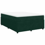 Boxspringbett mit Matratze Dunkelgrün 140x200 cm Samt