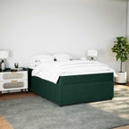 Boxspringbett mit Matratze Dunkelgrün 140x200 cm Samt