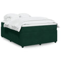 Boxspringbett mit Matratze Dunkelgrün 140x200 cm Samt