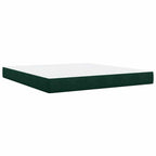 Boxspringbett mit Matratze Dunkelgrün 180x200 cm Samt