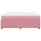 Boxspringbett mit Matratze Rosa 200x200 cm Samt
