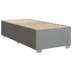 Boxspringbett mit Matratze Hellgrau 80x200 cm Stoff