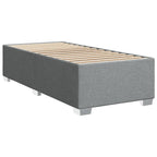 Boxspringbett mit Matratze Hellgrau 90x190 cm Stoff
