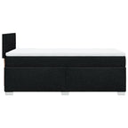 Boxspringbett mit Matratze Schwarz 90x190 cm Stoff
