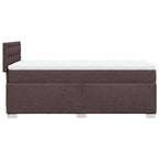 Boxspringbett mit Matratze Dunkelbraun 100x200 cm Stoff