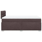 Boxspringbett mit Matratze Dunkelbraun 120x190 cm Stoff