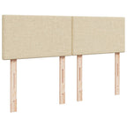 Boxspringbett mit Matratze Creme 140x190 cm Stoff
