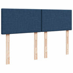 Boxspringbett mit Matratze Blau 140x190 cm Stoff