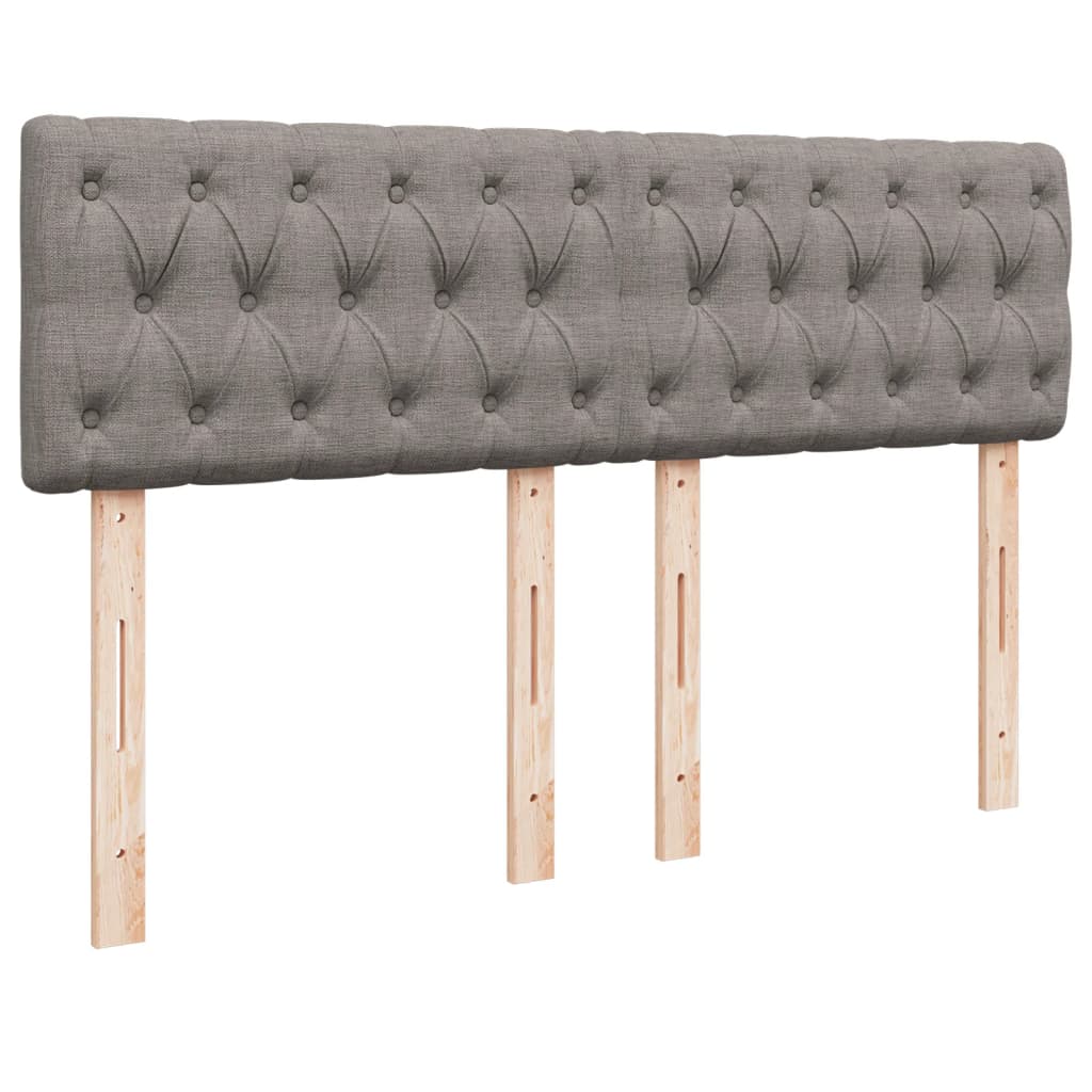 Boxspringbett mit Matratze Taupe 140x190 cm Stoff