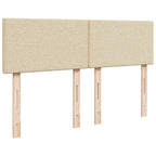 Boxspringbett mit Matratze Creme 140x200 cm Stoff