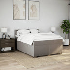 Boxspringbett mit Matratze Taupe 140x200 cm Stoff