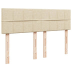 Boxspringbett mit Matratze Creme 160x200 cm Stoff