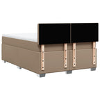 Boxspringbett Matratze Cappuccino-Braun 140x190cm Kunstleder