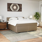 Boxspringbett Matratze Cappuccino-Braun 180x200 cm Kunstleder