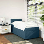 Boxspringbett mit Matratze Dunkelblau 80x200 cm Samt