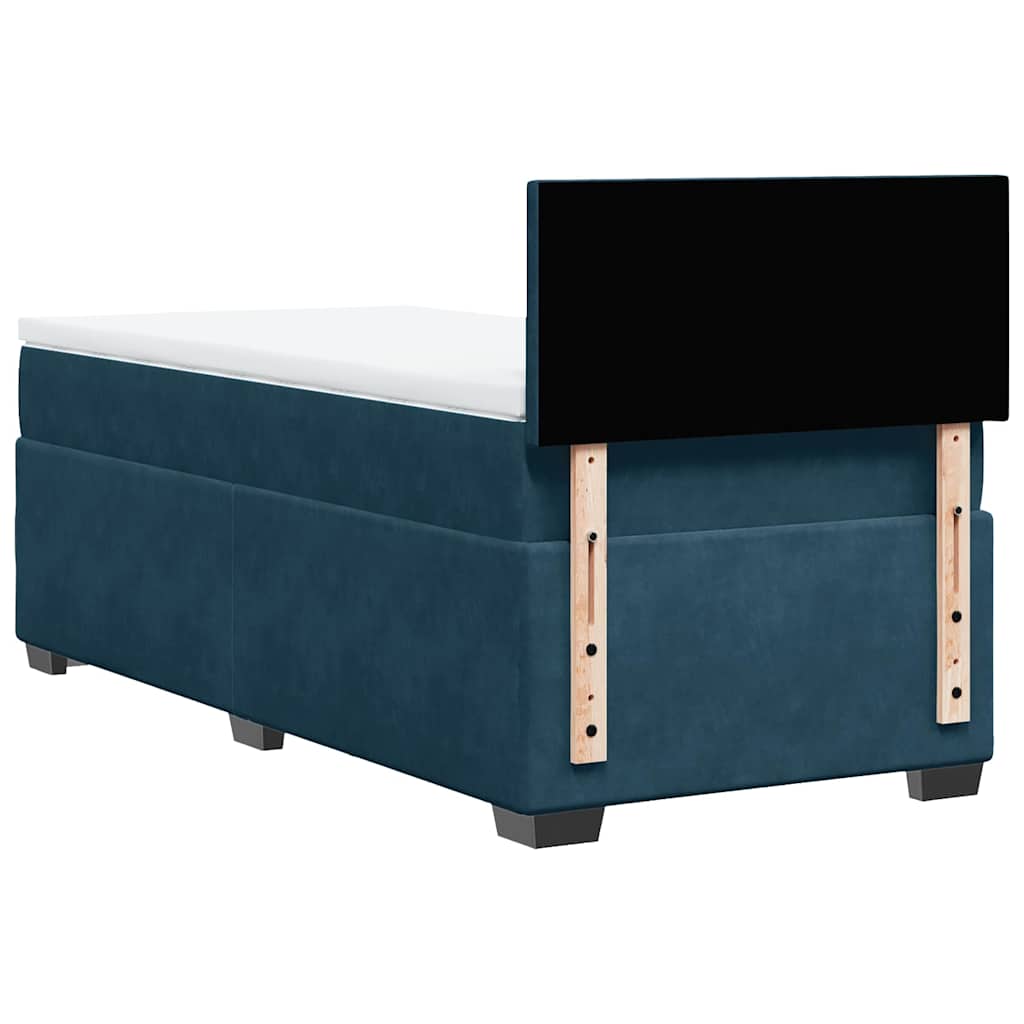 Boxspringbett mit Matratze Dunkelblau 80x200 cm Samt