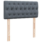 Boxspringbett mit Matratze Dunkelgrau 80x200 cm Samt