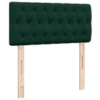 Boxspringbett mit Matratze Dunkelgrün 80x200 cm Samt