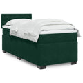 Boxspringbett mit Matratze Dunkelgrün 80x200 cm Samt