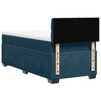 Boxspringbett mit Matratze Dunkelblau 90x190 cm Samt