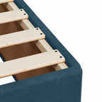 Boxspringbett mit Matratze Dunkelblau 90x190 cm Samt