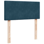 Boxspringbett mit Matratze Dunkelblau 90x200 cm Samt