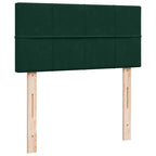 Boxspringbett mit Matratze Dunkelgrün 90x200 cm Samt