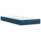 Boxspringbett mit Matratze Dunkelblau 90x200 cm Samt