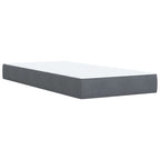 Boxspringbett mit Matratze Dunkelgrau 100x200 cm Samt
