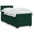 Boxspringbett mit Matratze Dunkelgrün 100x200 cm Samt