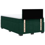 Boxspringbett mit Matratze Dunkelgrün 120x190 cm Samt