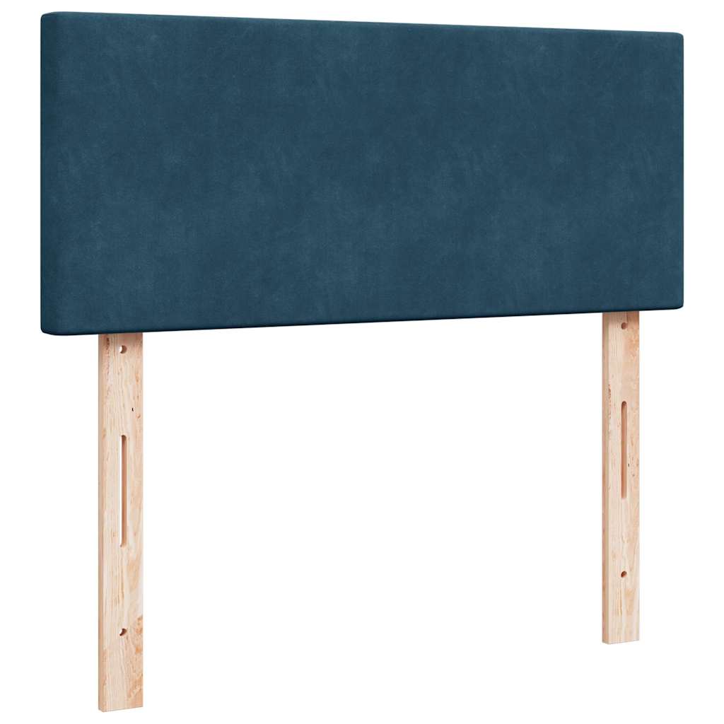 Boxspringbett mit Matratze Dunkelblau 120x190 cm Samt