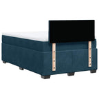 Boxspringbett mit Matratze Dunkelblau 120x190 cm Samt