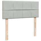 Boxspringbett mit Matratze Hellgrau 120x190 cm Samt